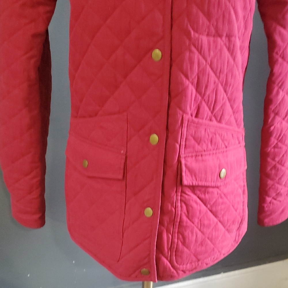 Duluth Trading Co Women's Quilted Utility Barn Jacket - Deep Pink - Picture 3 of 16